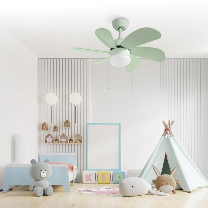 Ventilador techo habitación pequeña