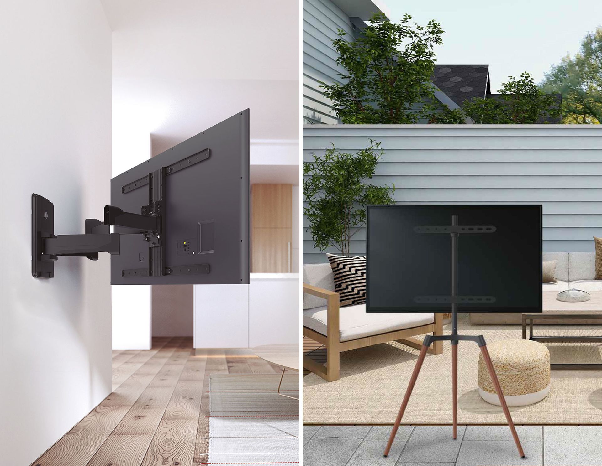 Diferencias entre soporte de pared para TV y soporte de pie para TV televisor pared y poste