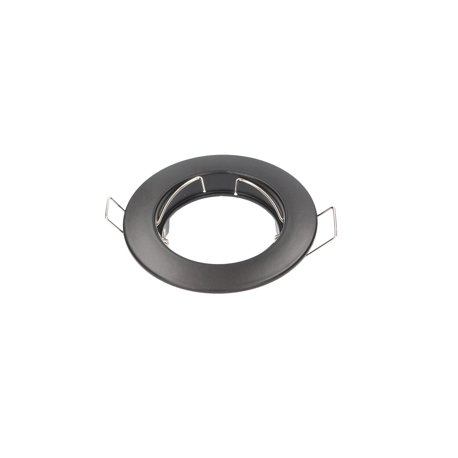Aro fijo Fana redondo empotrable Ø77mm Negro mate