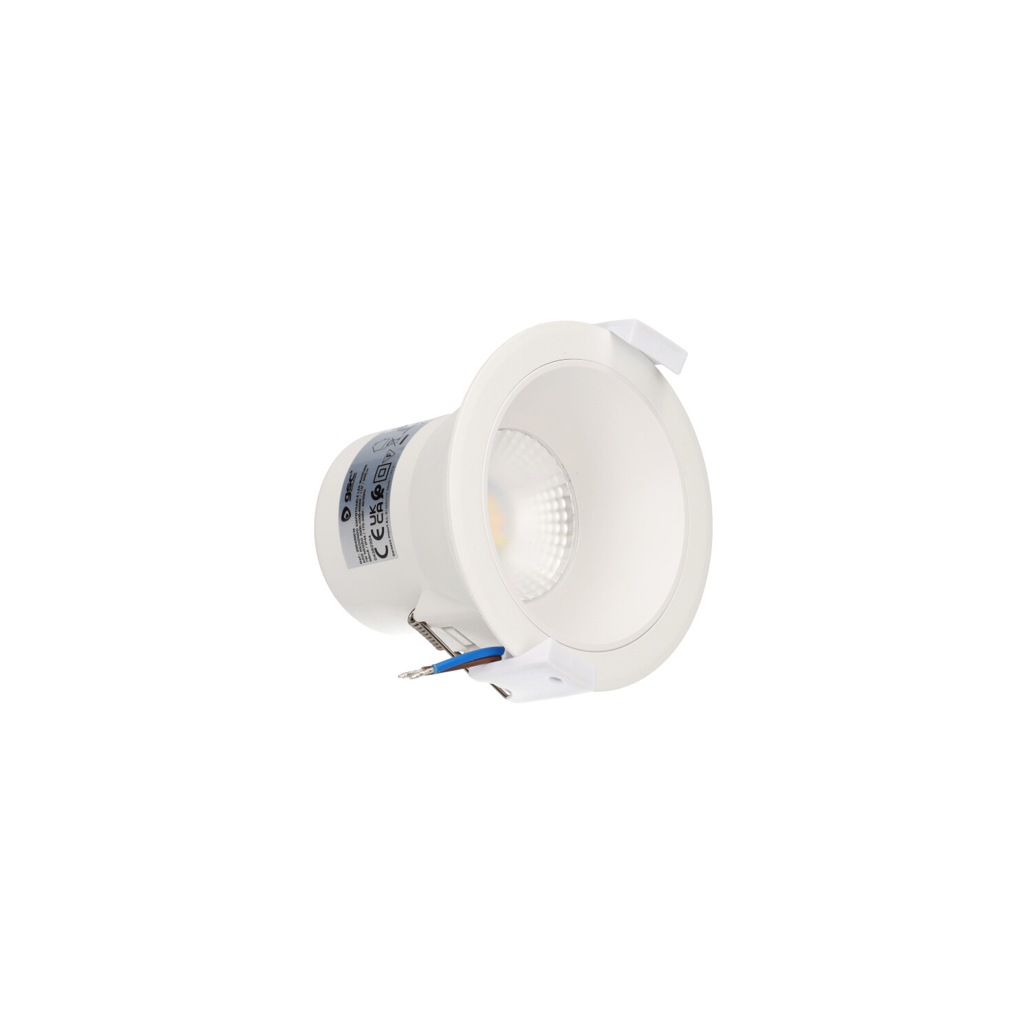 Aro rendondo empotrable LED Mandani 7W 3000-4000-6500K antideslumbramiento Blanco