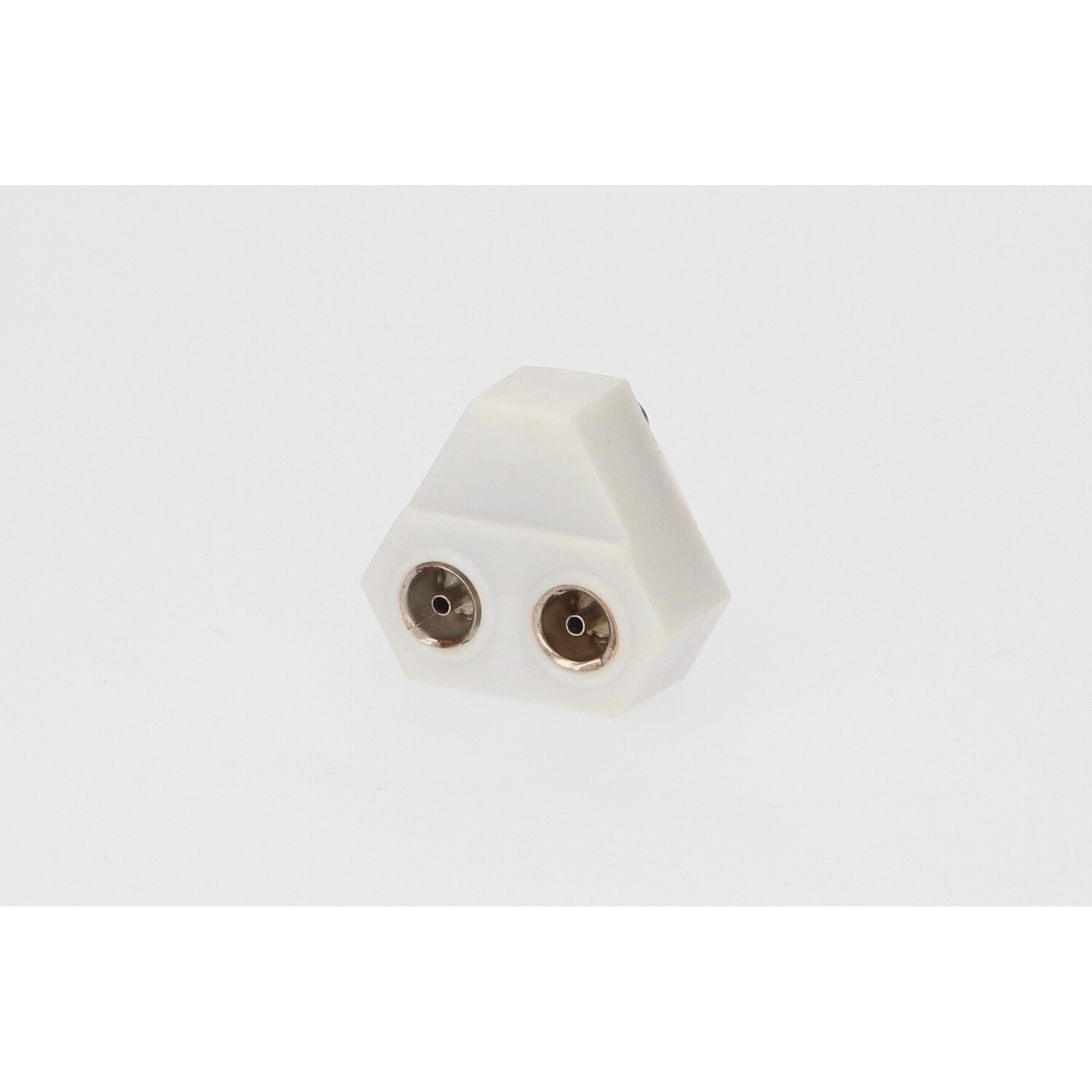 Distribuidor TV triangular de 1 macho a 2 hembras 9.5mm