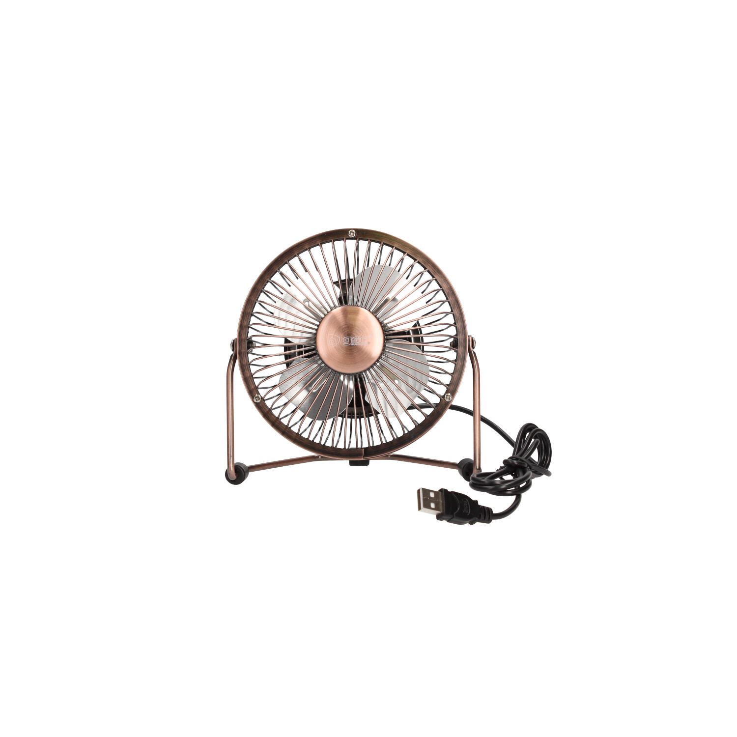 Mini ventilador sobremesa USB Kila Ø9,5cm 2,5W Cobre