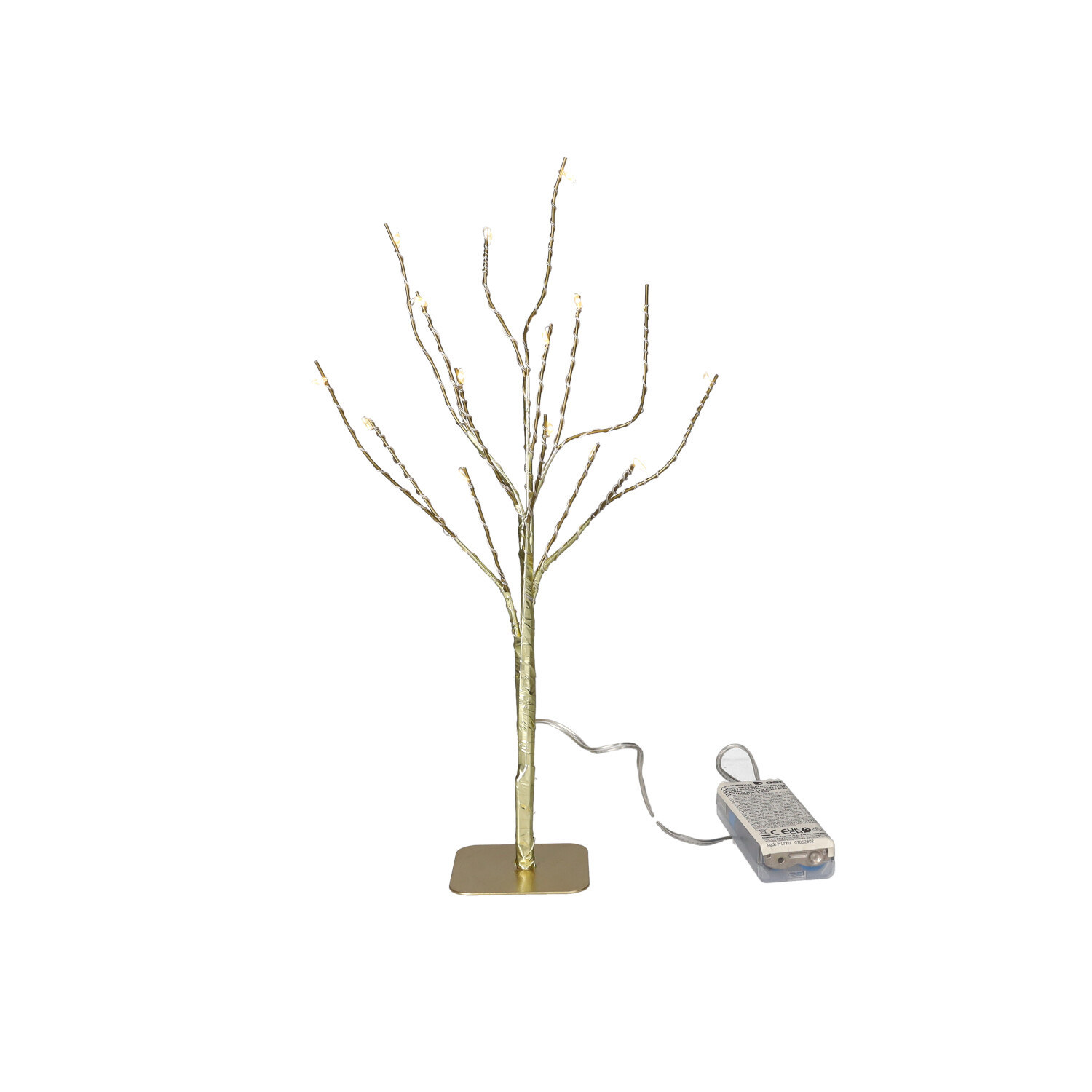 Árbol decorativo LED Cumia 30cm 2xAA Dorado