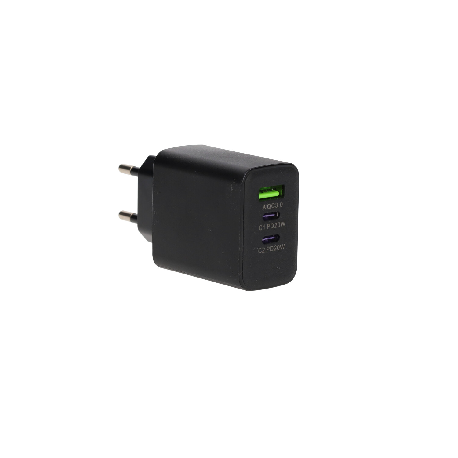 Cargador 230V a 3 USB: 1xQC3.0 + 2xTipo C