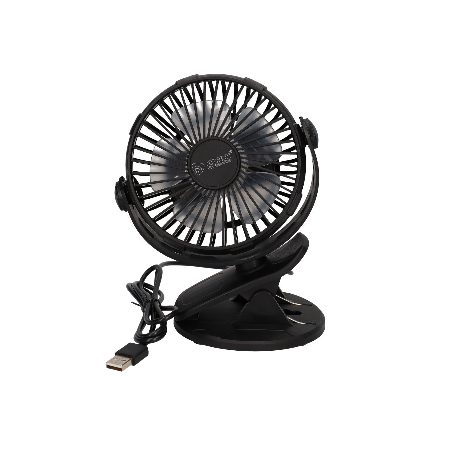 Mini ventilador USB tipo clip Fune 3W Negro