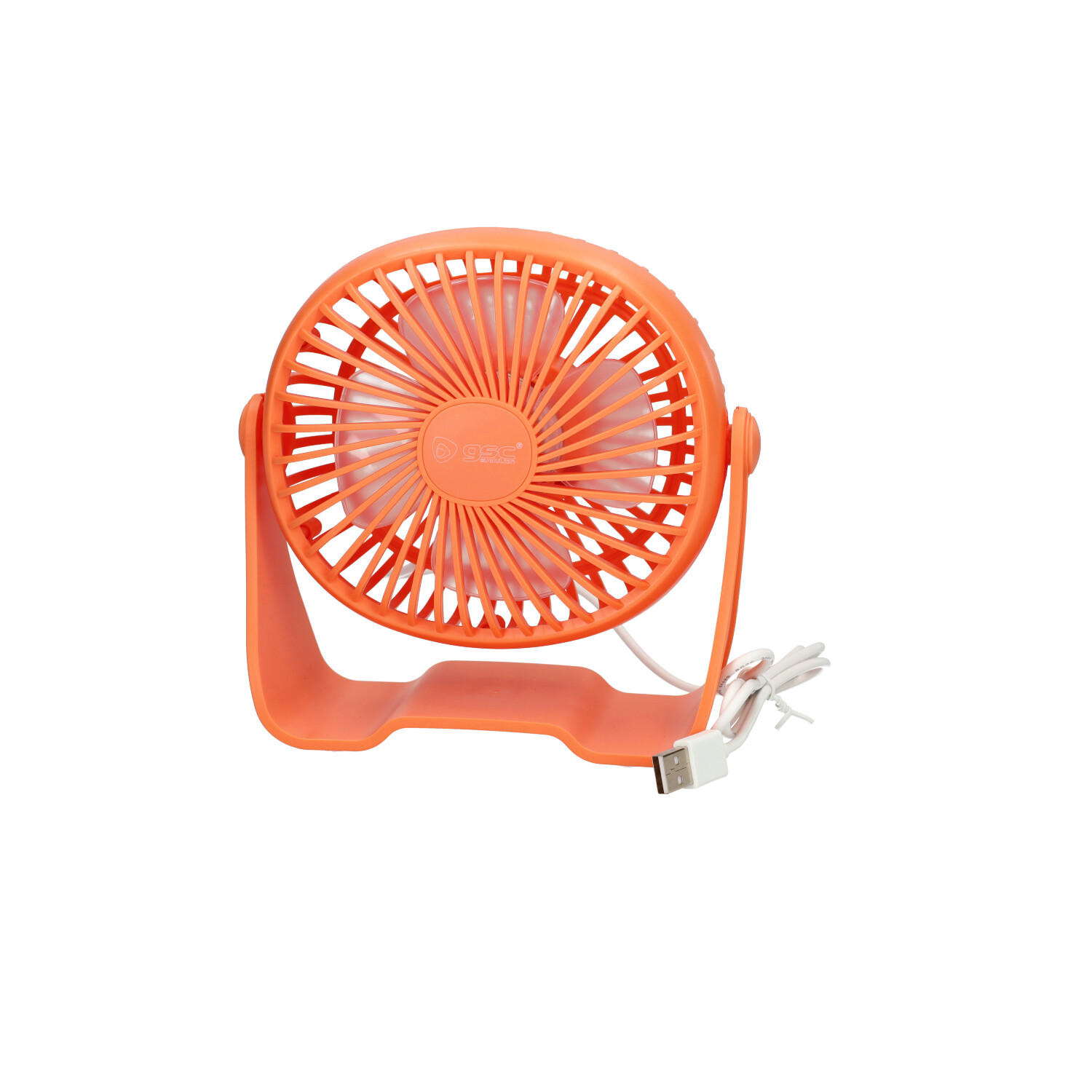 Mini ventilador sobremesa USB Alua Ø15cm 3W Rojo
