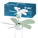 Ventilador techo Larde 2xE27 Ø82 6 aspas DC Verde