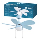 Ventilador techo Larde 2xE27 Ø82 6 aspas DC Azul