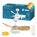 Ventilador techo Namuno con luz CCT regulable y mando Ø71 3 aspas DC Blanco