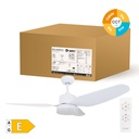 Ventilador techo Bumera con luz CCT regulable y mando Ø116 3 aspas Blanco