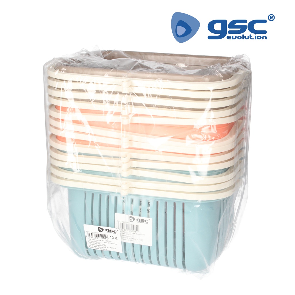 Cesta porta pinzas con asa - Retráctil 12uds