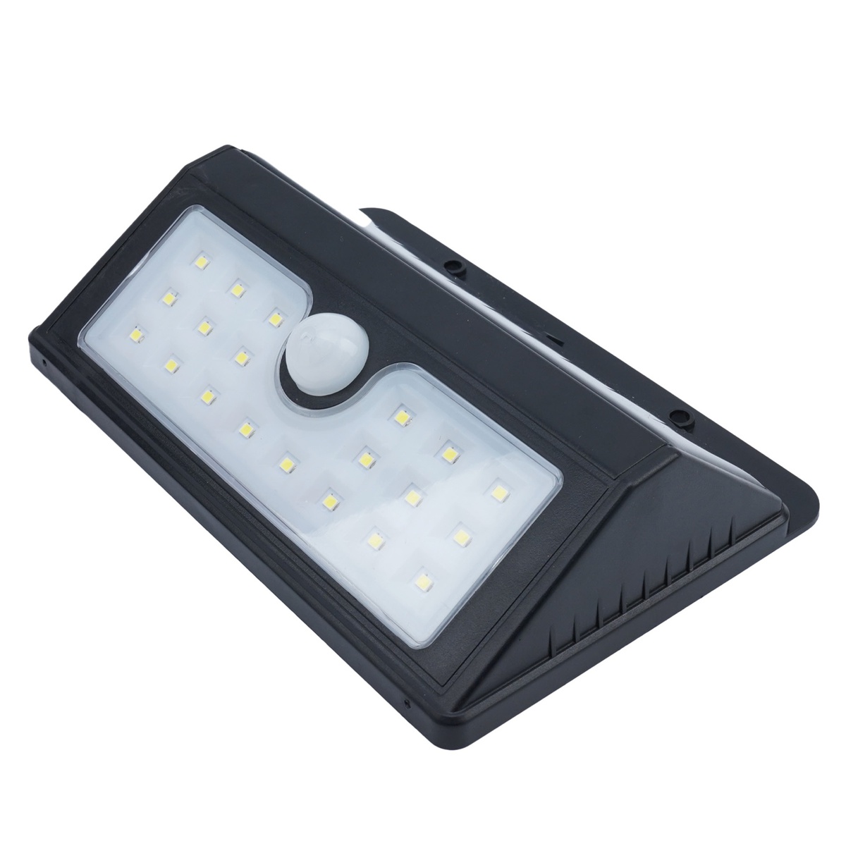 Aplique solar LED con sensor 4W 4200K Negro - 5u caja exp