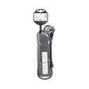 Base múltiple 3T + Int. (3x1.0mm) 1,5M Negra - 5u retráctil