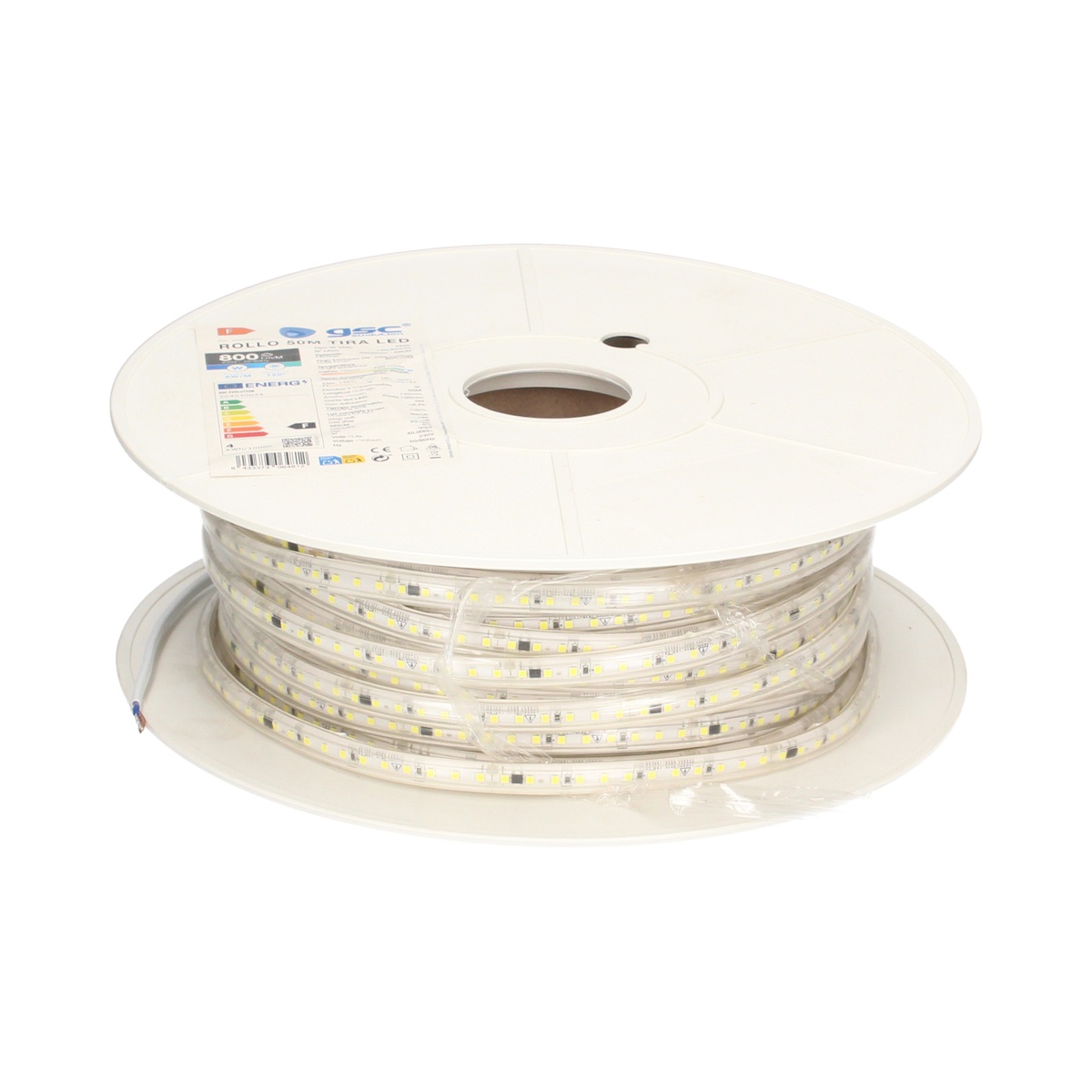 Rollo 50M tira LED 8W/M 6000-6500K IP65 230V