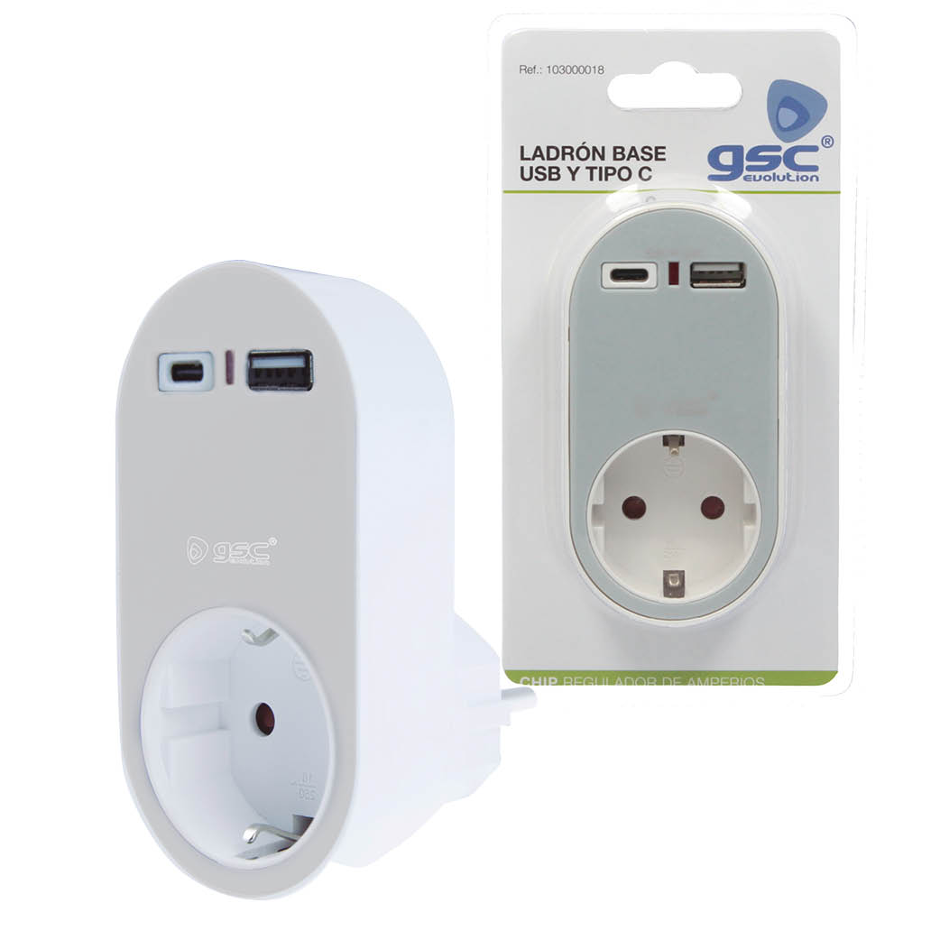 Ladrón base USB y tipo C