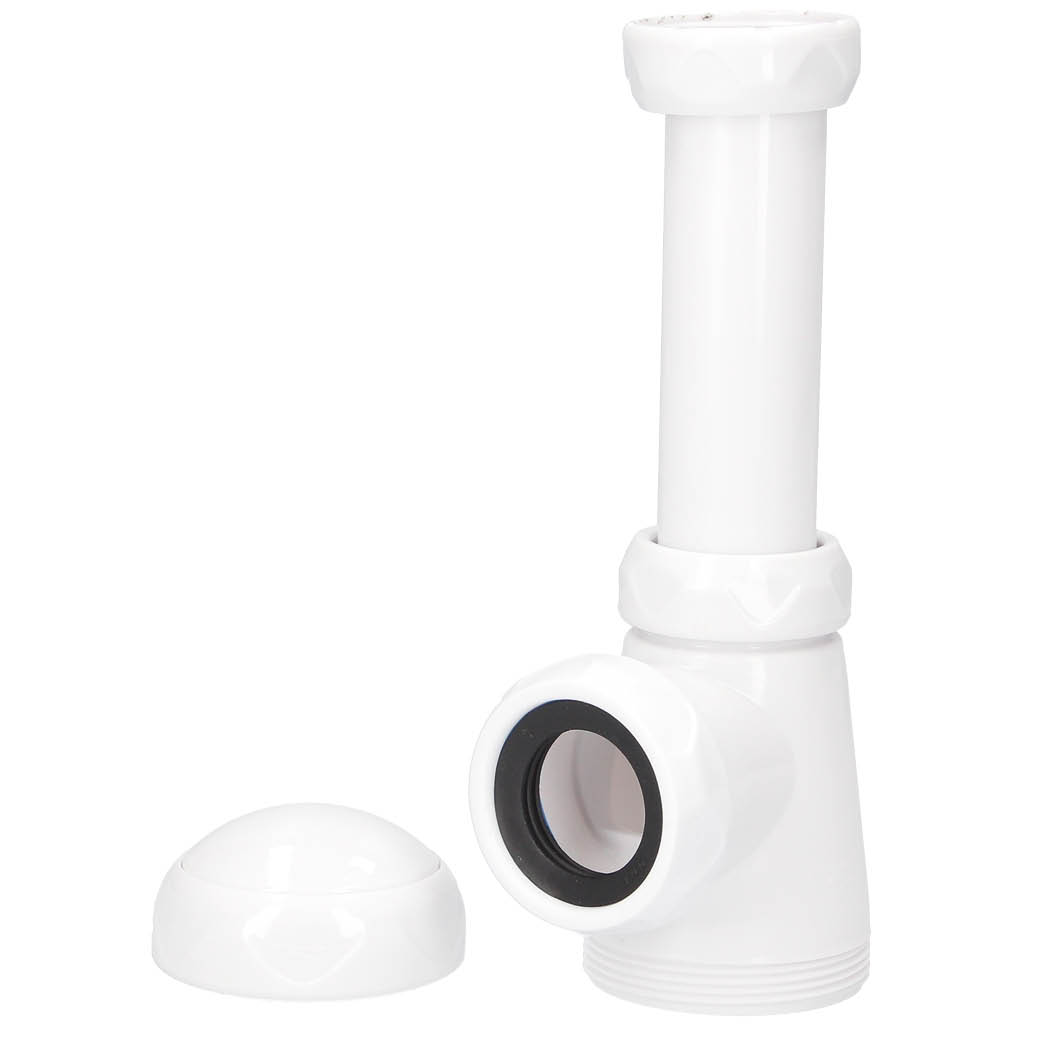 Sifón botella corto extensible salida Ø40mm reductora Ø32mm racor 1&quot; 1/4