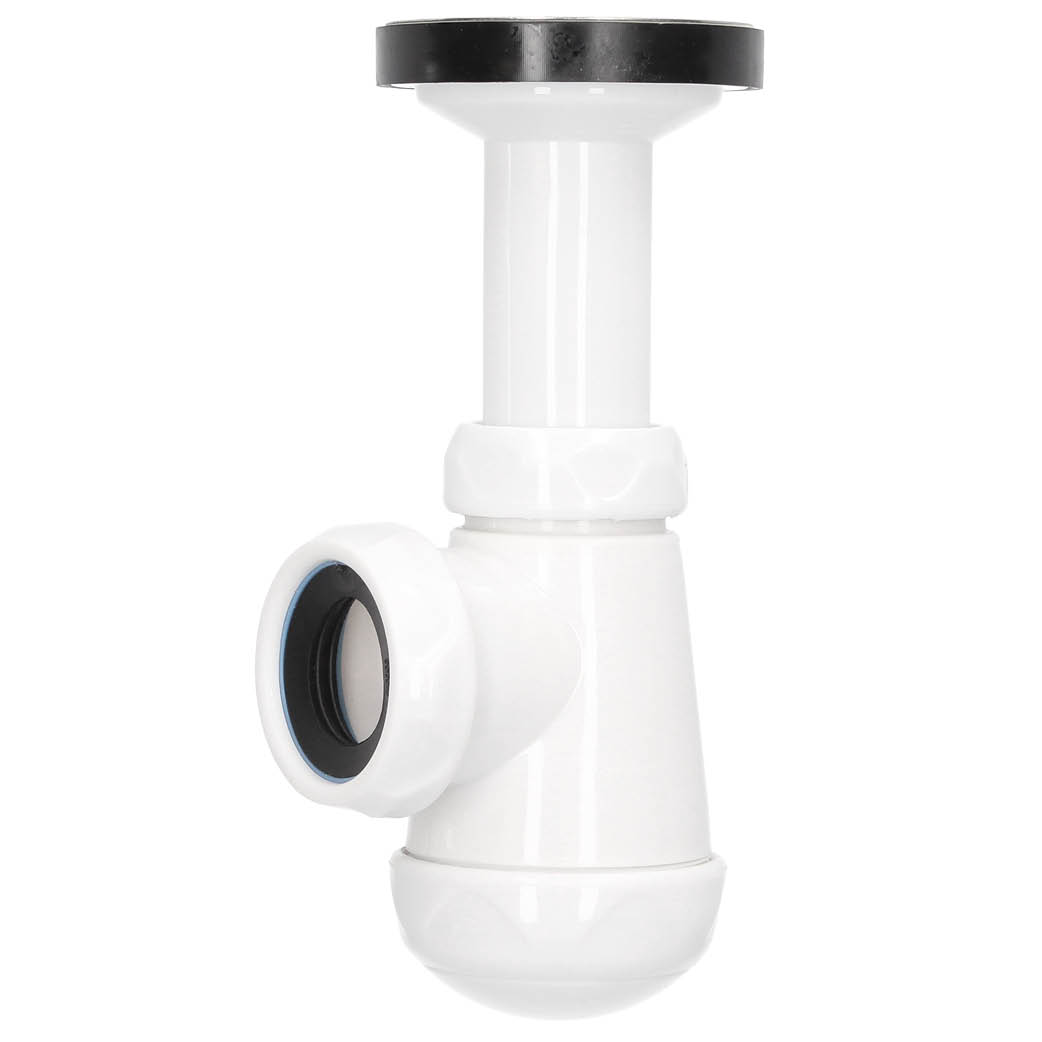 Sifón botella corto extensible salida Ø40mm reductora Ø32mm válvula lavabo - bidet