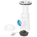 Sifón botella corto extensible salida Ø40mm reductora Ø32mm válvula lavabo - bidet