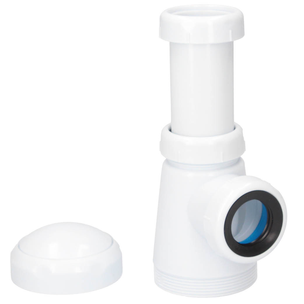 Sifón botella extensible salida Ø40mm reductora Ø32mm racor 1&quot; 1/2