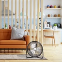 Ventilador metálico de suelo 40cm 70W Negro