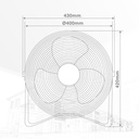 Ventilador metálico de suelo 40cm 70W Negro