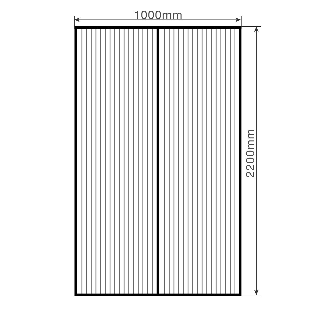 Mosquitera magnética para puertas 100x220cm