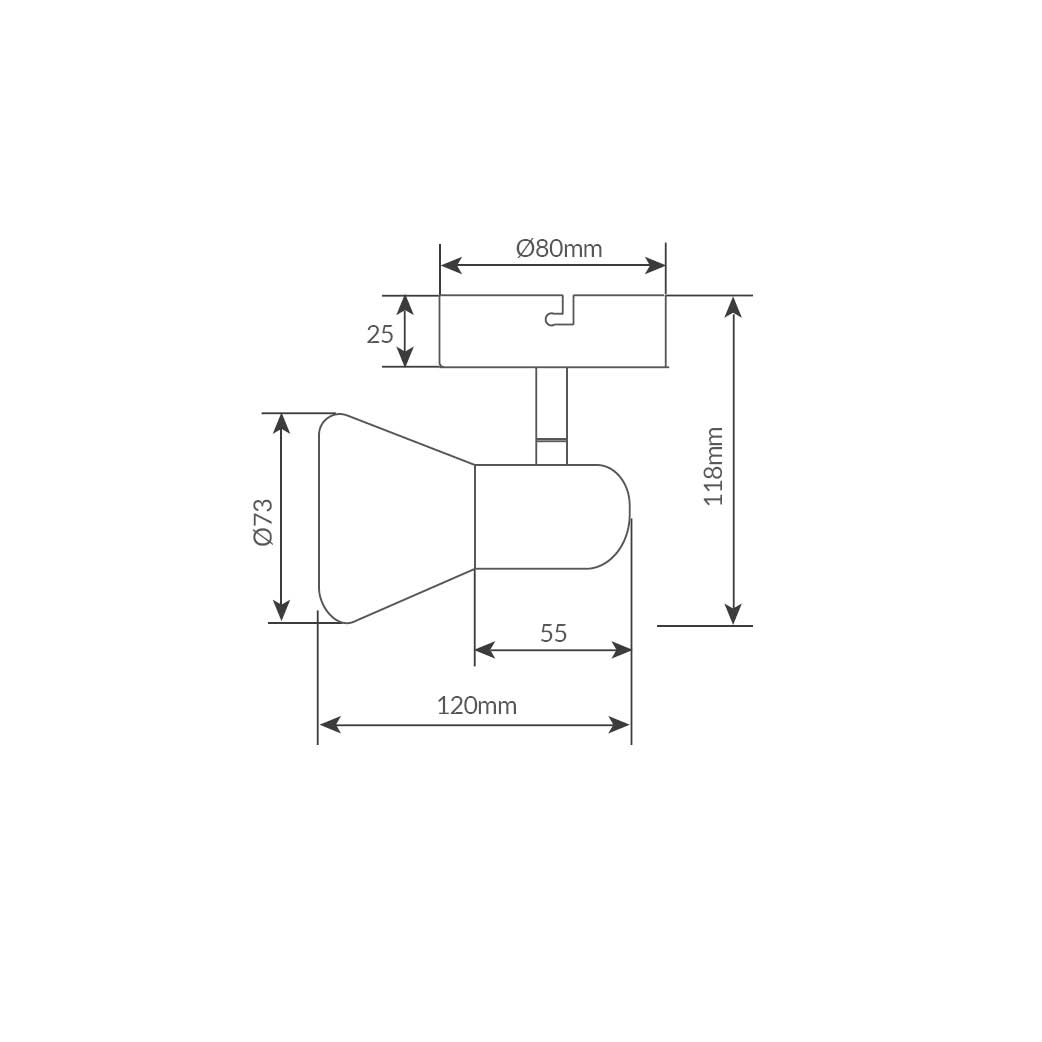 Foco de techo simple Serie Guimara E14 Níquel