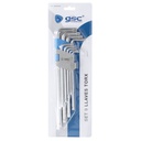 Set 9 llaves torx de T10 a T50