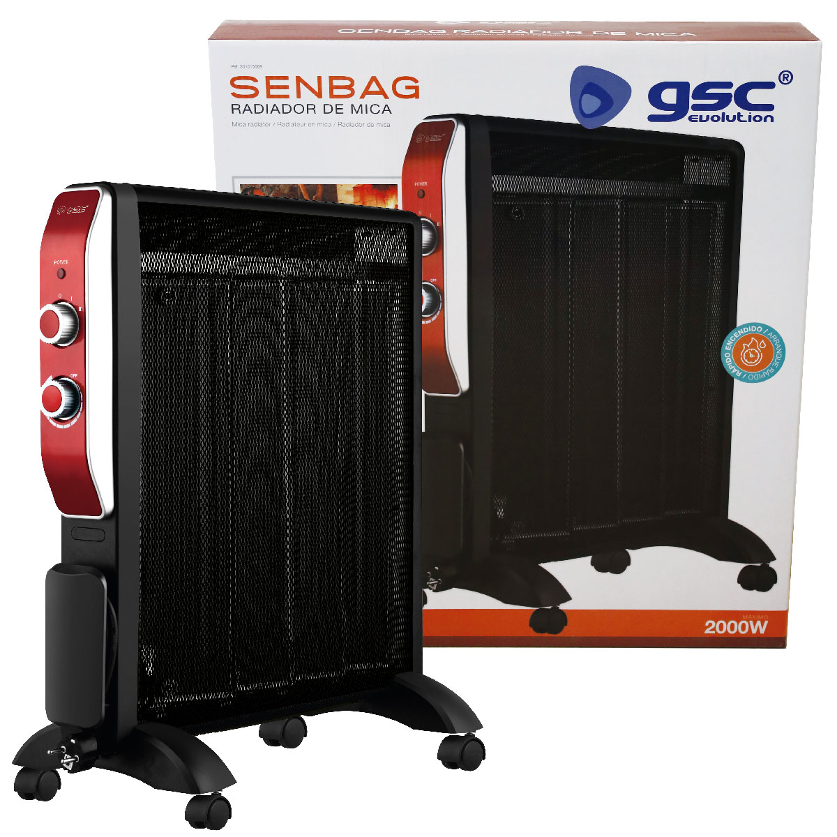 Radiador de mica Senbag Máx. 2000W