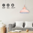 Lámpara de techo colgante Serie Sompara E27 Ø280mm Rosa