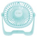 Mini ventilador sobremesa USB Alua Ø15cm 3W Aguamarina