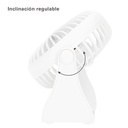 Mini ventilador sobremesa USB Alua Ø15cm 3W Blanco