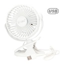 Mini ventilador USB tipo clip Fune 3W Blanco