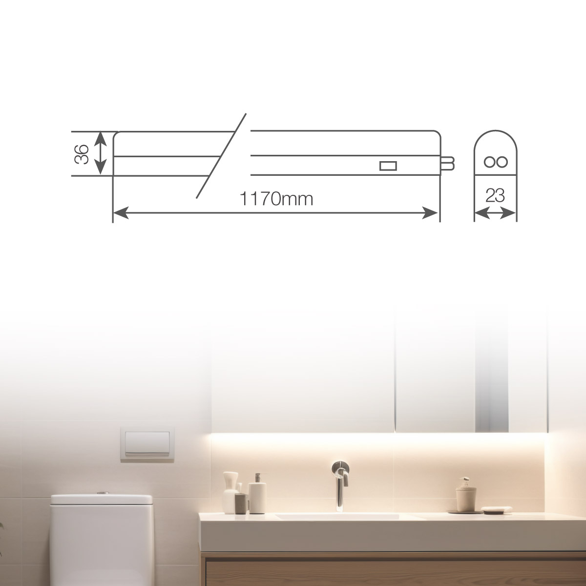 Regleta T5 LED Belo 1170mm 16W 6500K