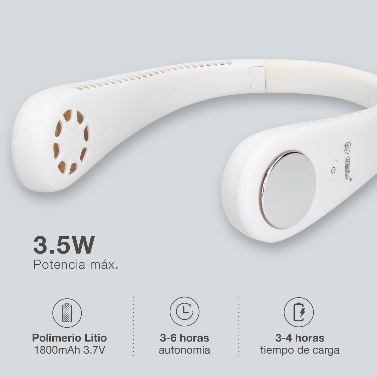 Ventilador de cuello portátil Salaro USB recargable