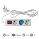 [000000001] Base multiple 3T + Int. (3 x 1,0 mm) 1,5 m Branca