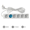 [000000022] 6 way socket White (3x1.5mm) 3M wire