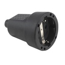 [000200060] Ficha industrial com entrada de cabo reta 4,8 mm Negro