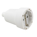 [000200199] Ficha industrial com entrada de cabo reta 4,8 mm Branco