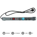 [000801085] 4 way socket with switch (3x1.5mm) 1,5M wire - surge protection