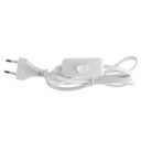 [001100236] Cabo de ligação plano com interruptor (2 x 0,75 mm) 1,5 m Branco