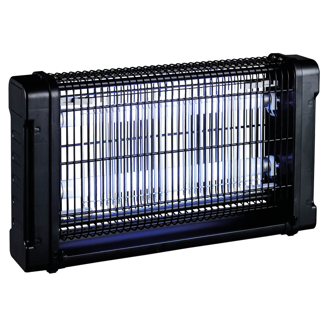Mata-insetos elétricos 2 x 10 W 80 m2 Negro