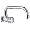 Iguazu chromed wall sink spout