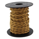 [003902983] Cabo têxtil 10 m (2 x 0,75 mm) trançado Amarelo