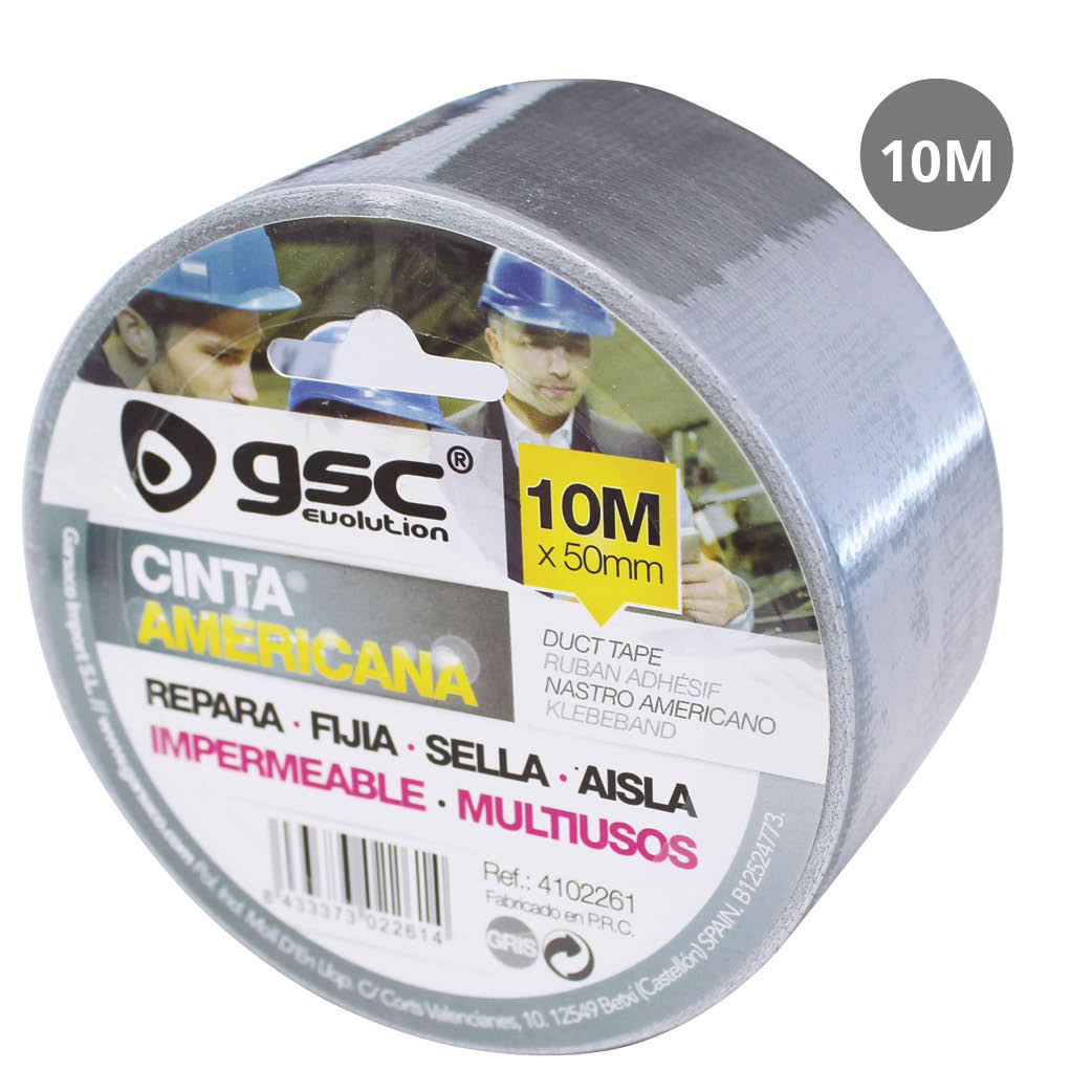 Ruban américain imperméable Gris 50 mm 10 M