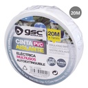 PVC electrical insulating tape 20M White - 10pcs Shrink