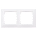 2 gang cover frame Iota White