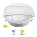 [200205004] Aplique LED redondo Oxalis con rejilla 15W 4200K Blanco