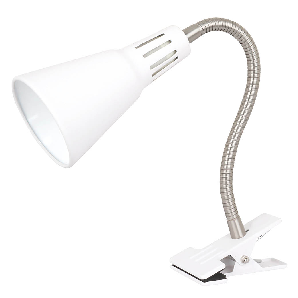 Lampe à bras articulé à pince Nuka E14 Blanche