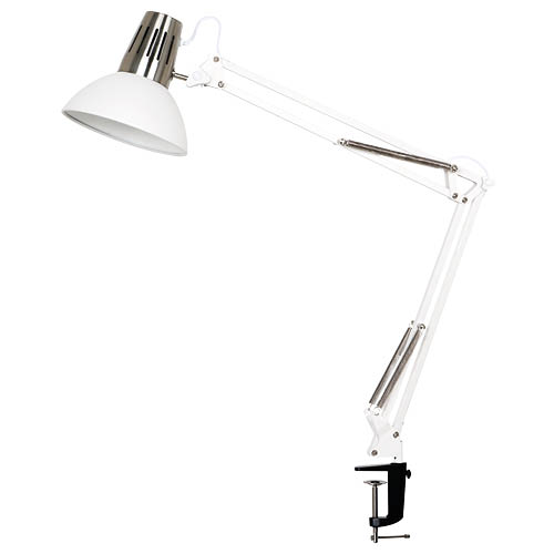 Lampe à bras articulé avec fixation Surma E27 Blanche